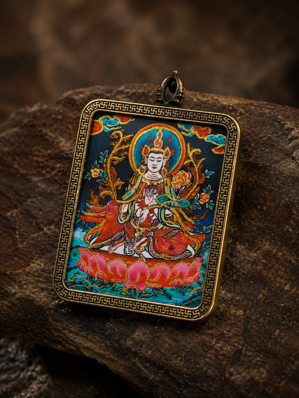 Mahasthamaprapta Bodhisattva Portable Thangka · Horse Zodiac Guardian Series