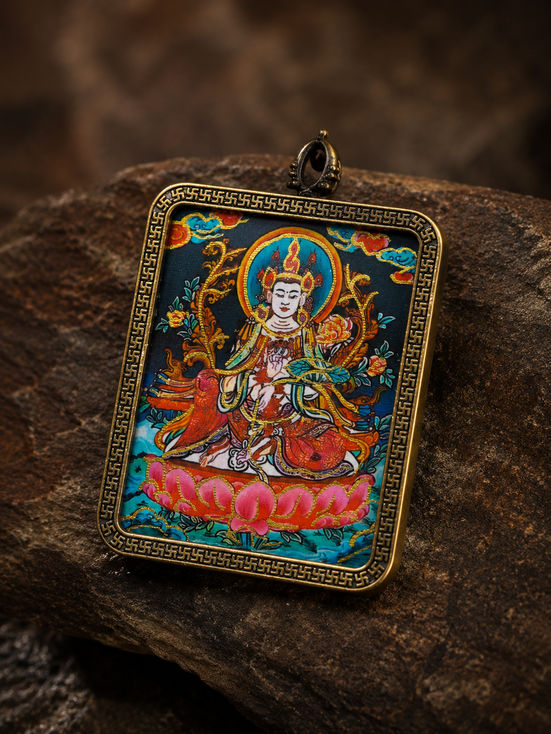 Mahasthamaprapta Bodhisattva Portable Thangka · Horse Zodiac Guardian Series