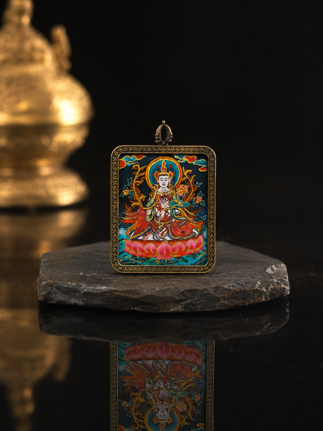 Mahasthamaprapta Bodhisattva Portable Thangka · Horse Zodiac Guardian Series