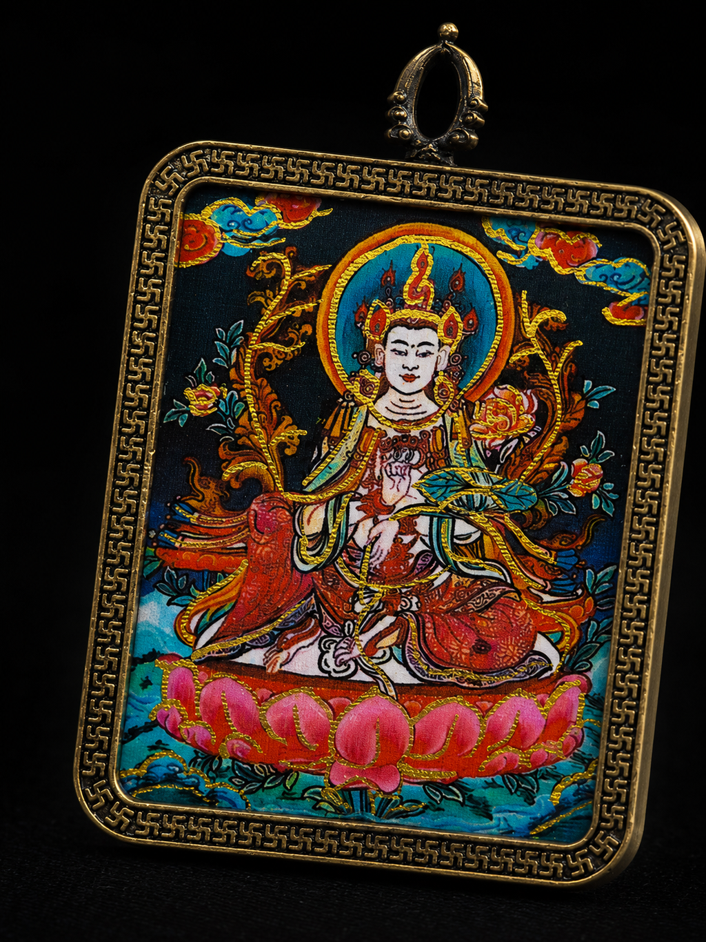 Mahasthamaprapta Bodhisattva Portable Thangka · Horse Zodiac Guardian Series