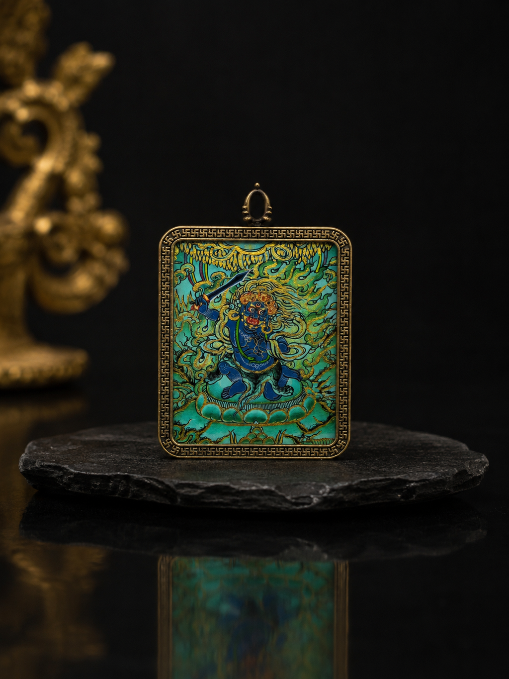 Acalanatha Thangka for Personal Carrying · Eight Guardian Deities Series