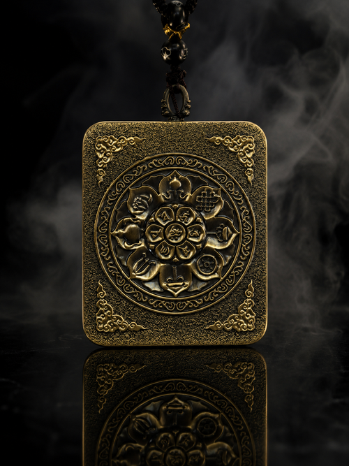 Amitabha Portable Thangka, Dog & Pig Zodiac Guardian, Style C｜阿弥陀佛随身唐卡