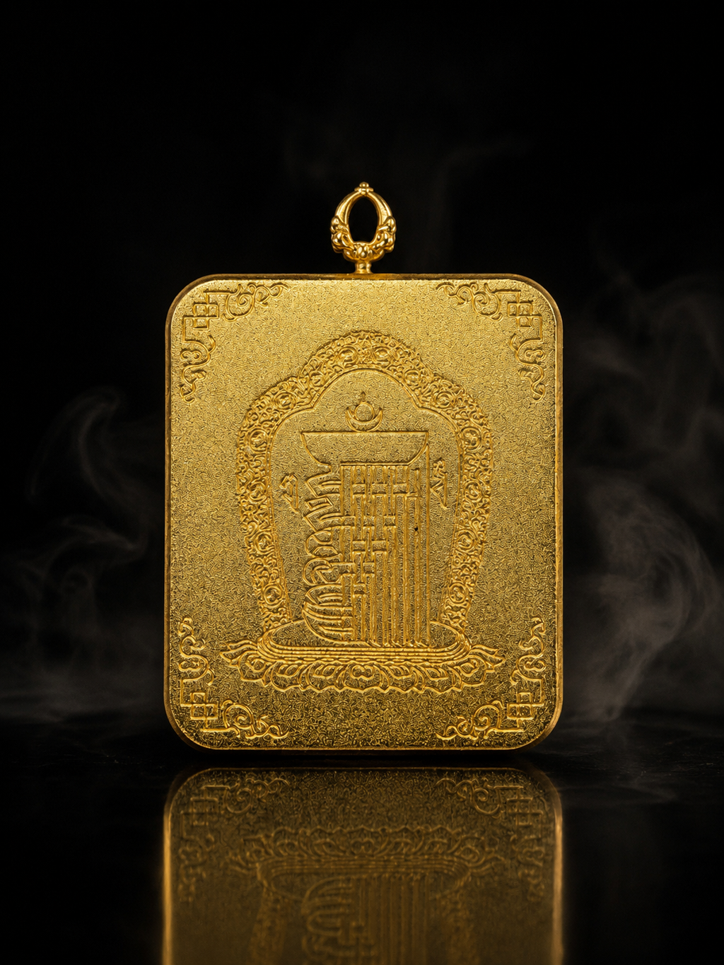 [Eight Great Guardians Series] Guru Rinpoche Portable Thangka - Tibetan Pure Mineral Hand-Painted Gold-Edged Rectangle