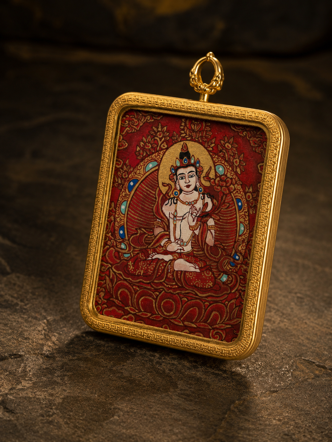 Akasagarbha & Green Tara Double-Sided Thangka, Ox & Tiger Zodiac｜虚空藏绿度母双面唐卡