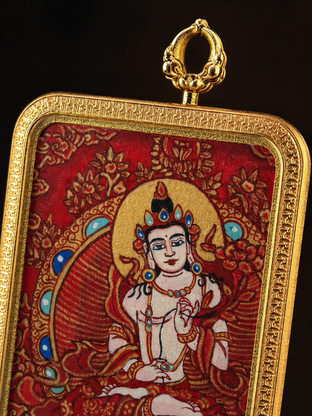 Akasagarbha & Green Tara Double-Sided Thangka, Ox & Tiger Zodiac｜虚空藏绿度母双面唐卡