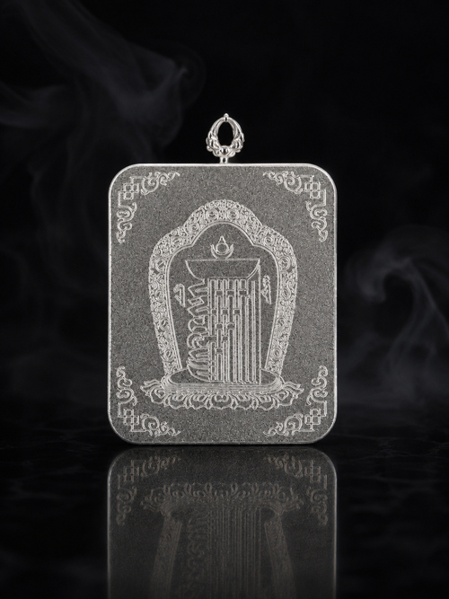 Acalanatha Tibetan Silver-Frame Thangka, Rooster Zodiac｜不动明王藏银边框唐卡