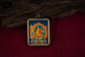 文殊菩萨兔本命随身唐卡正面图 Portable Buddhist thangka