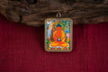阿弥陀佛猪狗本命守护唐卡正面图 Amitabha portable thangka
