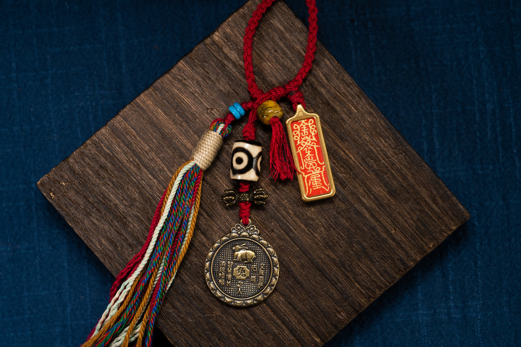 Rabbit Zodiac Talisman Thangka