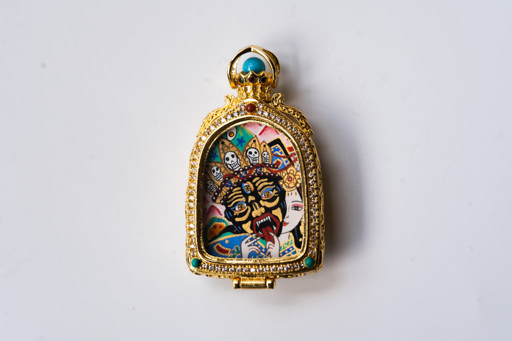 【八大守护·扎基拉姆系列】扎基拉姆 前世今生 护法女神 随身唐卡吊坠 · 纯手工矿物颜料