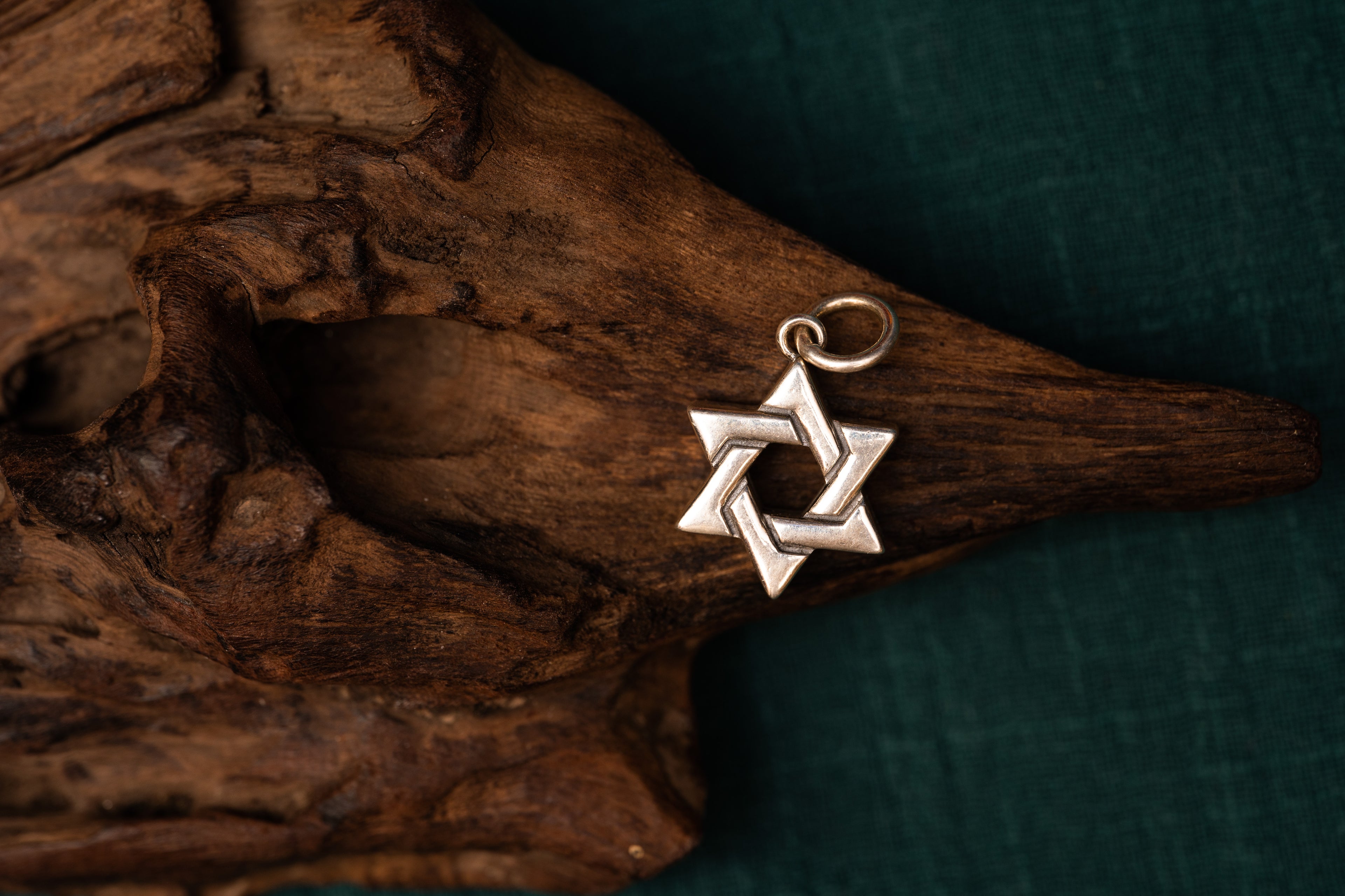 S925复古大卫之星吊坠 · 六芒星护身符