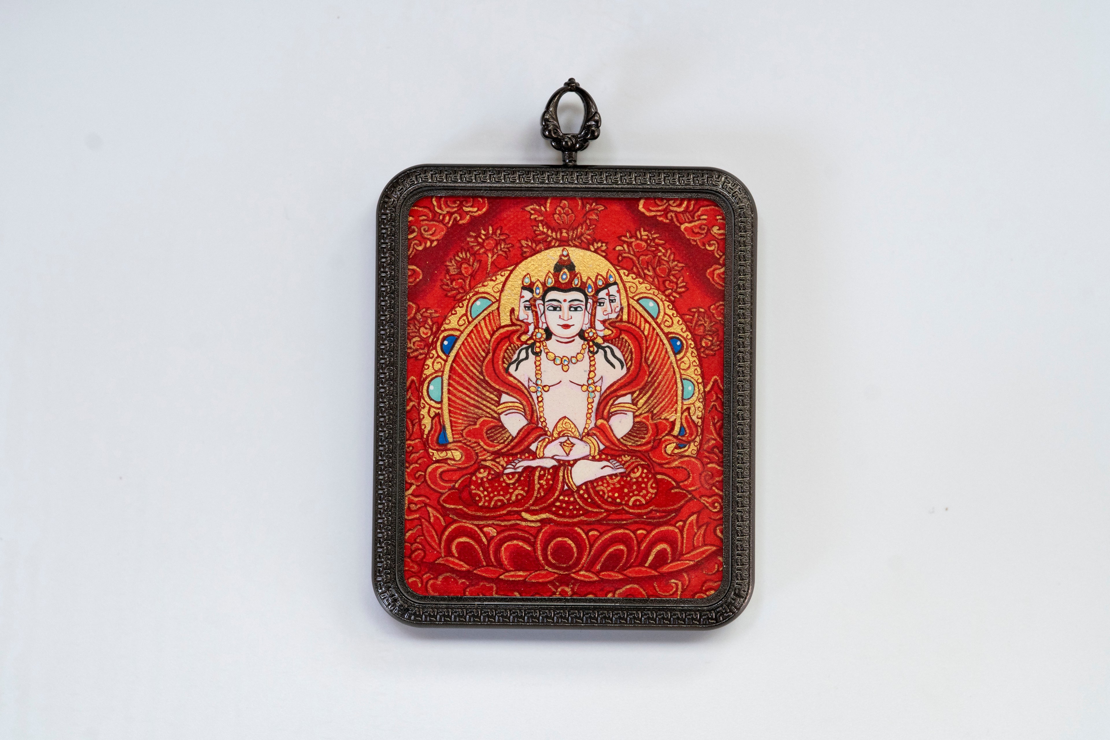 红唐大日如来 & 黄财神 双面随身唐卡 · 羊猴本命守护系列