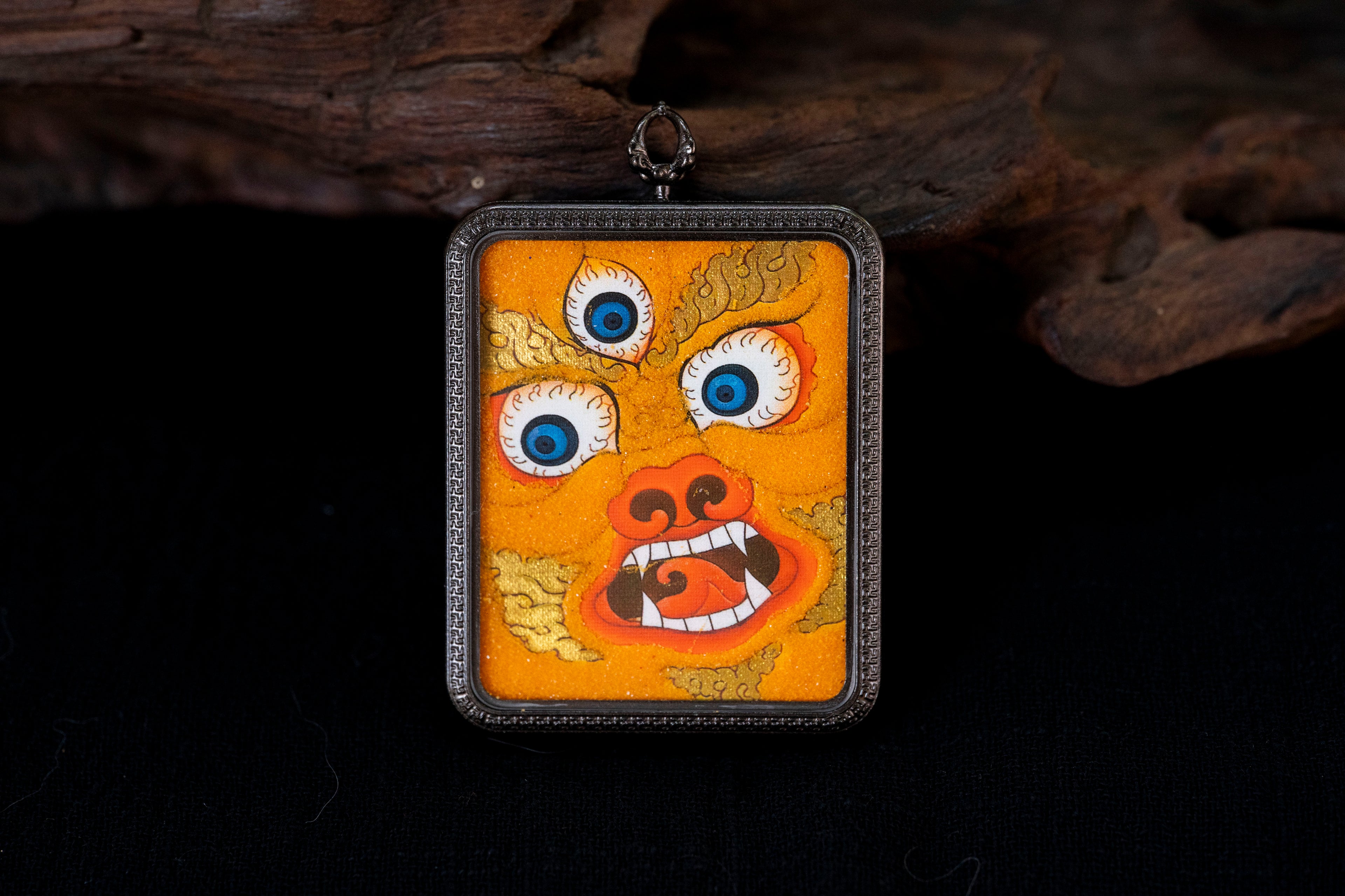 红唐文殊菩萨 & 黄财神 双面随身唐卡 · 兔本命守护系列