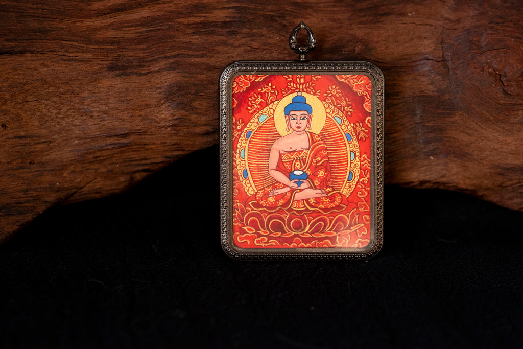 Red Amitābha & Yellow Jambhala Double-Sided Portable Thangka · Pig and Dog Zodiac Guardians Series