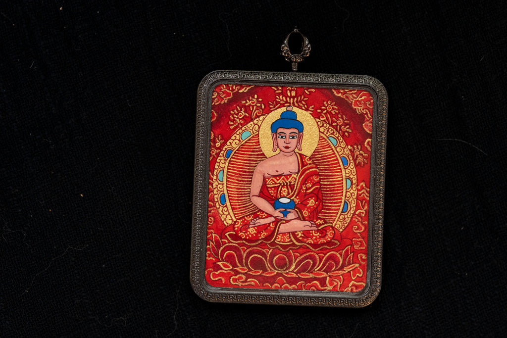 Red Amitābha & Yellow Jambhala Double-Sided Portable Thangka · Pig and Dog Zodiac Guardians Series