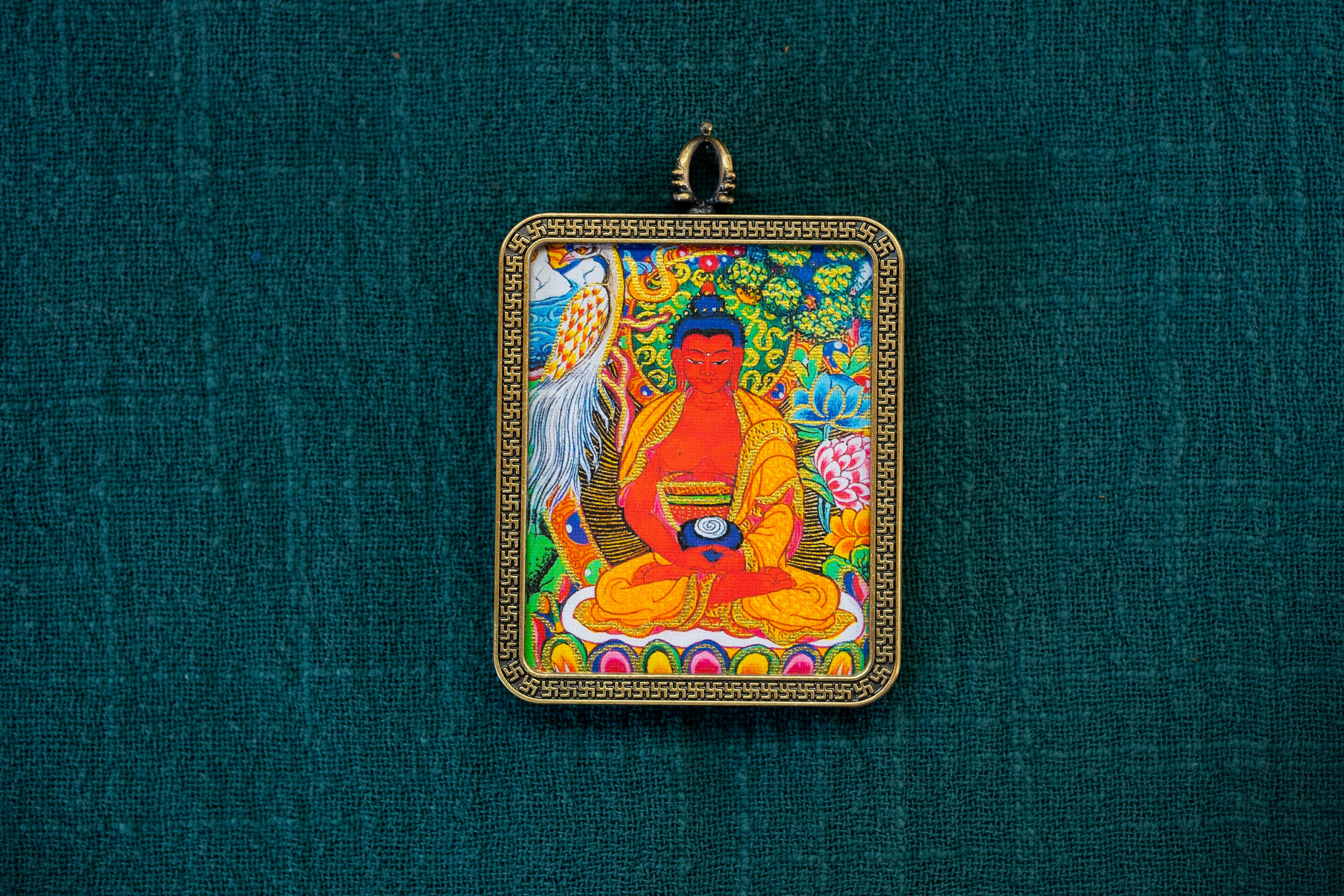 八大守护·猪狗系列 | 阿弥陀佛随身挂件（4:5） - 彩绘版