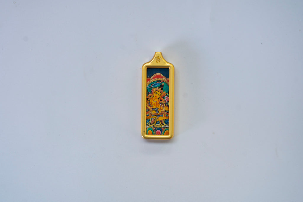 Eight Guardian Deities · Dharma Protectors Series | Manjushri Golden Vertical Portable Thangka Handmade Mineral Pigments Tibetan Wisdom Deity
