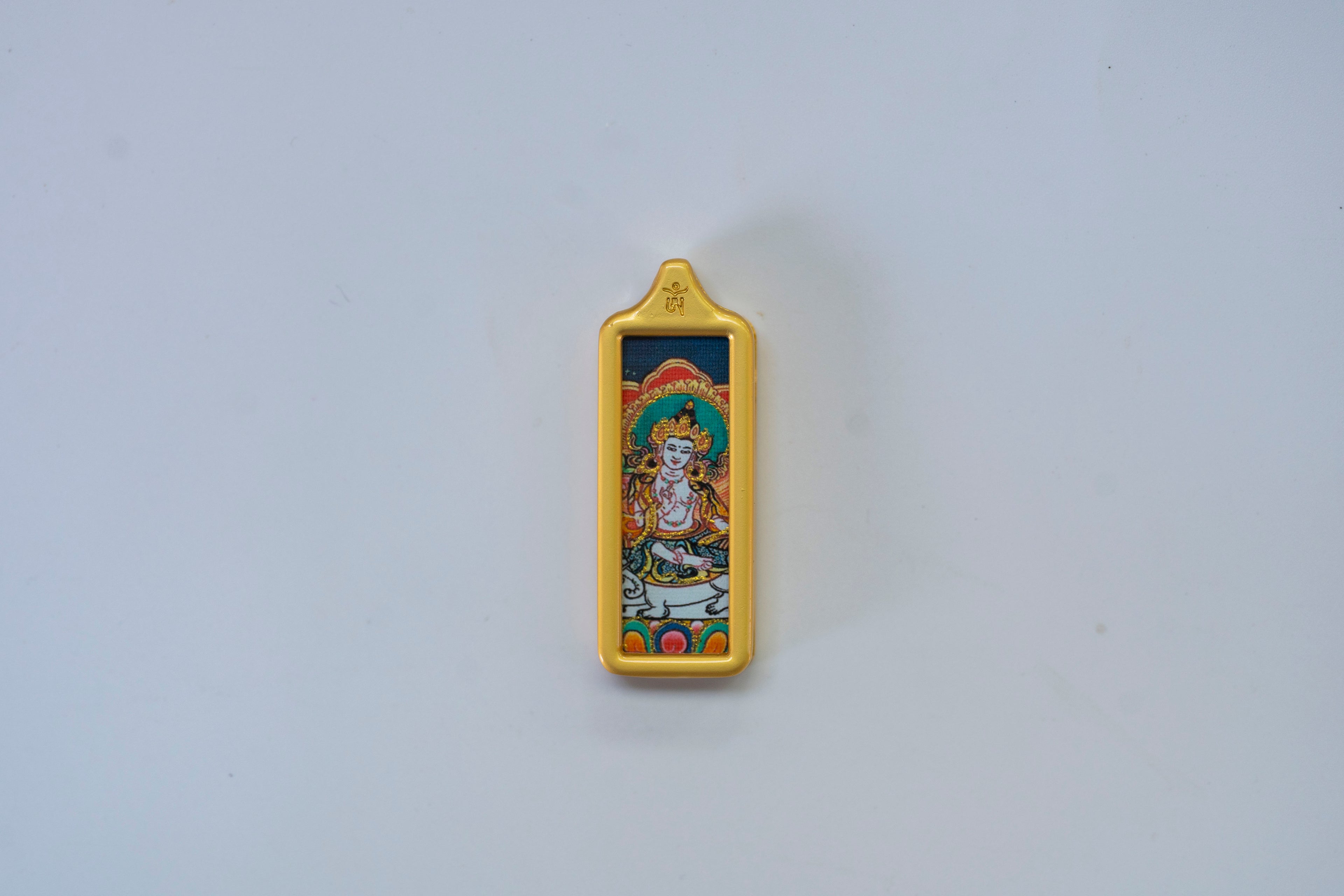 Eight Guardians · Dharma Protectors Series | Samantabhadra Bodhisattva Gold Long Portable Thangka - Purely Handmade with Mineral Pigments - Tibetan Mahayana Vow Deity