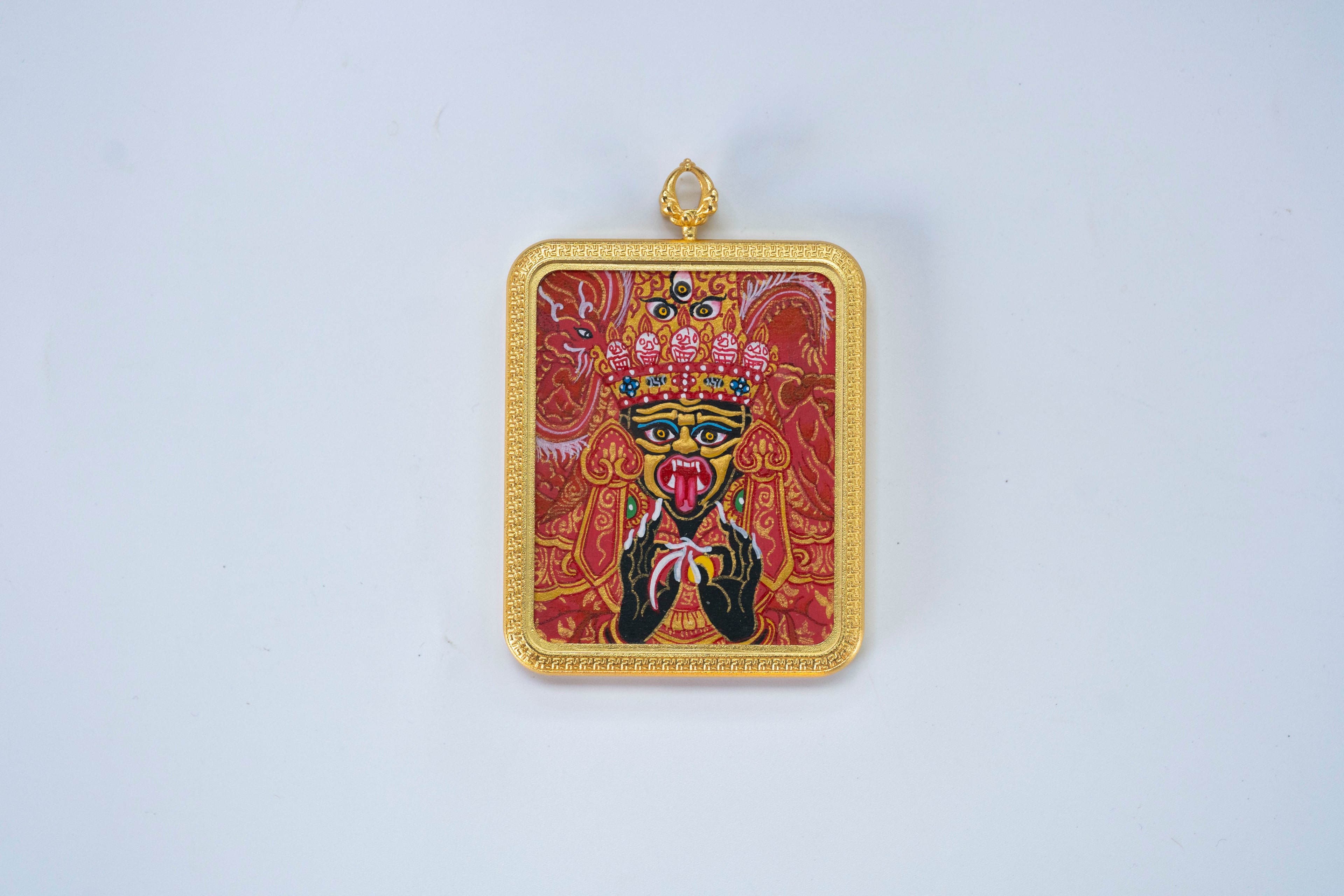 【八大守护·鸡专属】扎基拉姆随身唐卡 4×5cm 藏传纯矿物手绘 高僧加持