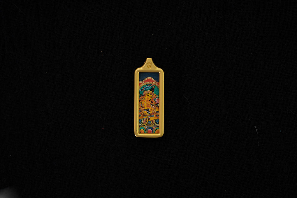 Eight Guardian Deities · Dharma Protectors Series | Manjushri Golden Vertical Portable Thangka Handmade Mineral Pigments Tibetan Wisdom Deity