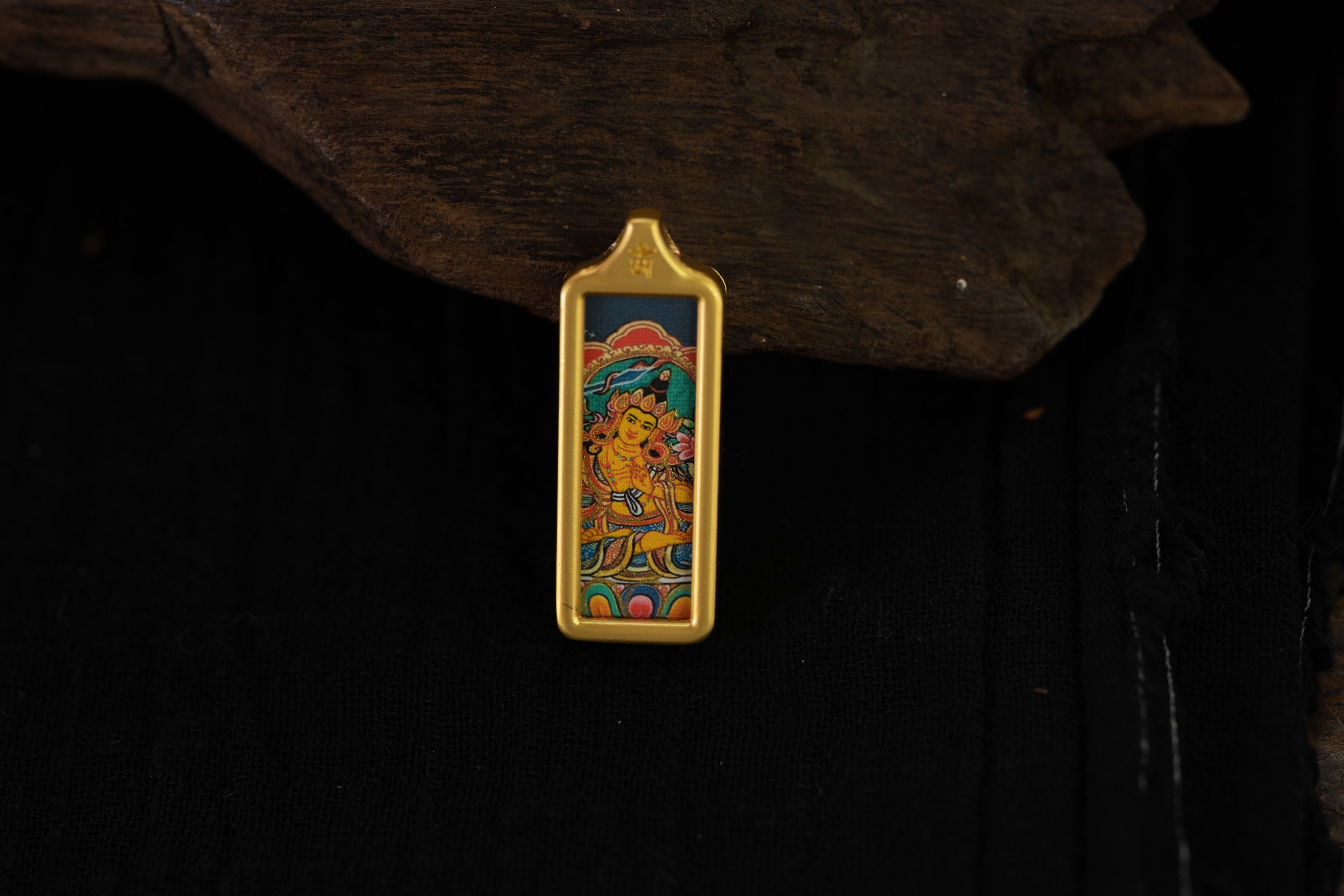 Eight Guardian Deities · Dharma Protectors Series | Manjushri Golden Vertical Portable Thangka Handmade Mineral Pigments Tibetan Wisdom Deity