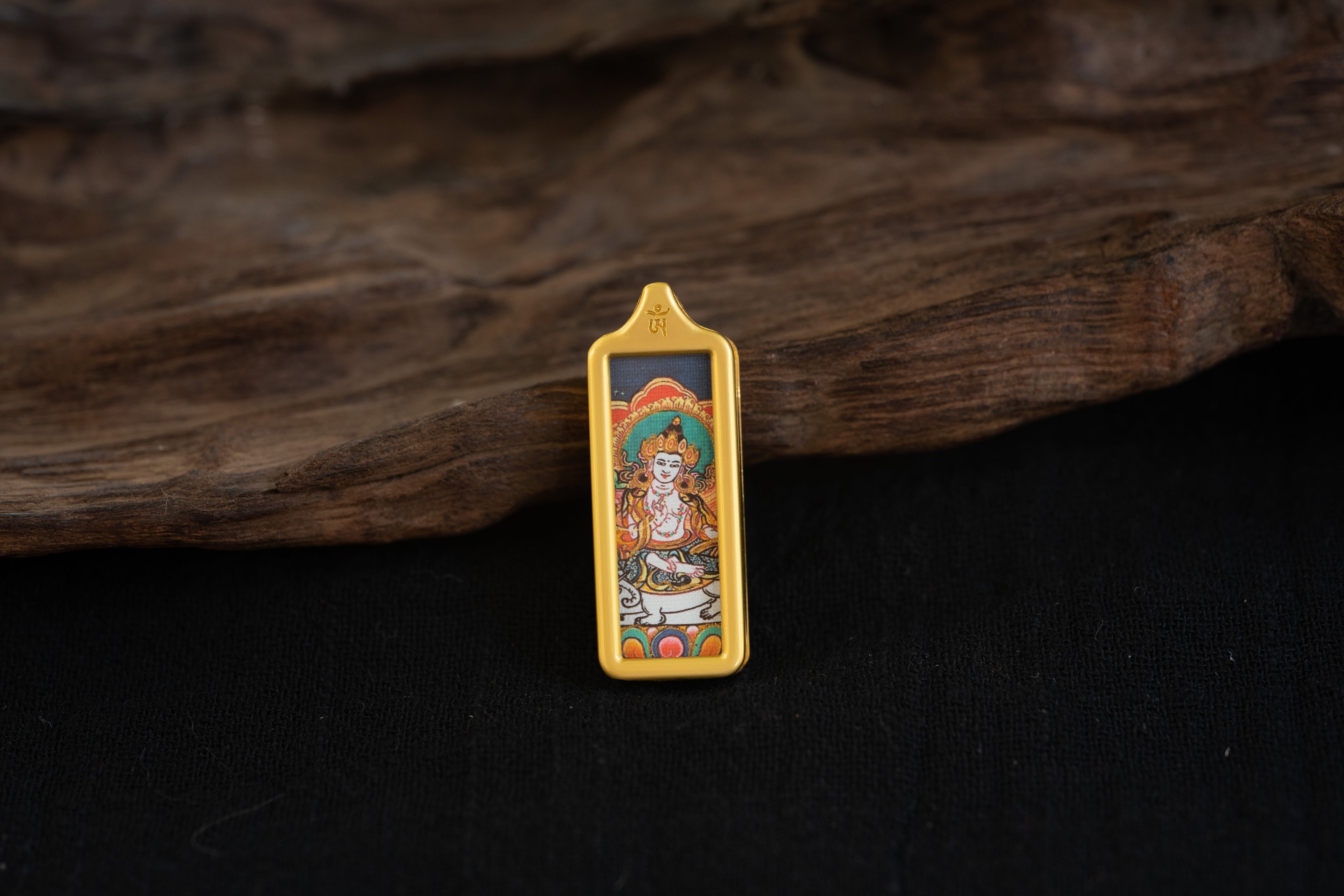 Eight Guardians · Dharma Protectors Series | Samantabhadra Bodhisattva Gold Long Portable Thangka - Purely Handmade with Mineral Pigments - Tibetan Mahayana Vow Deity