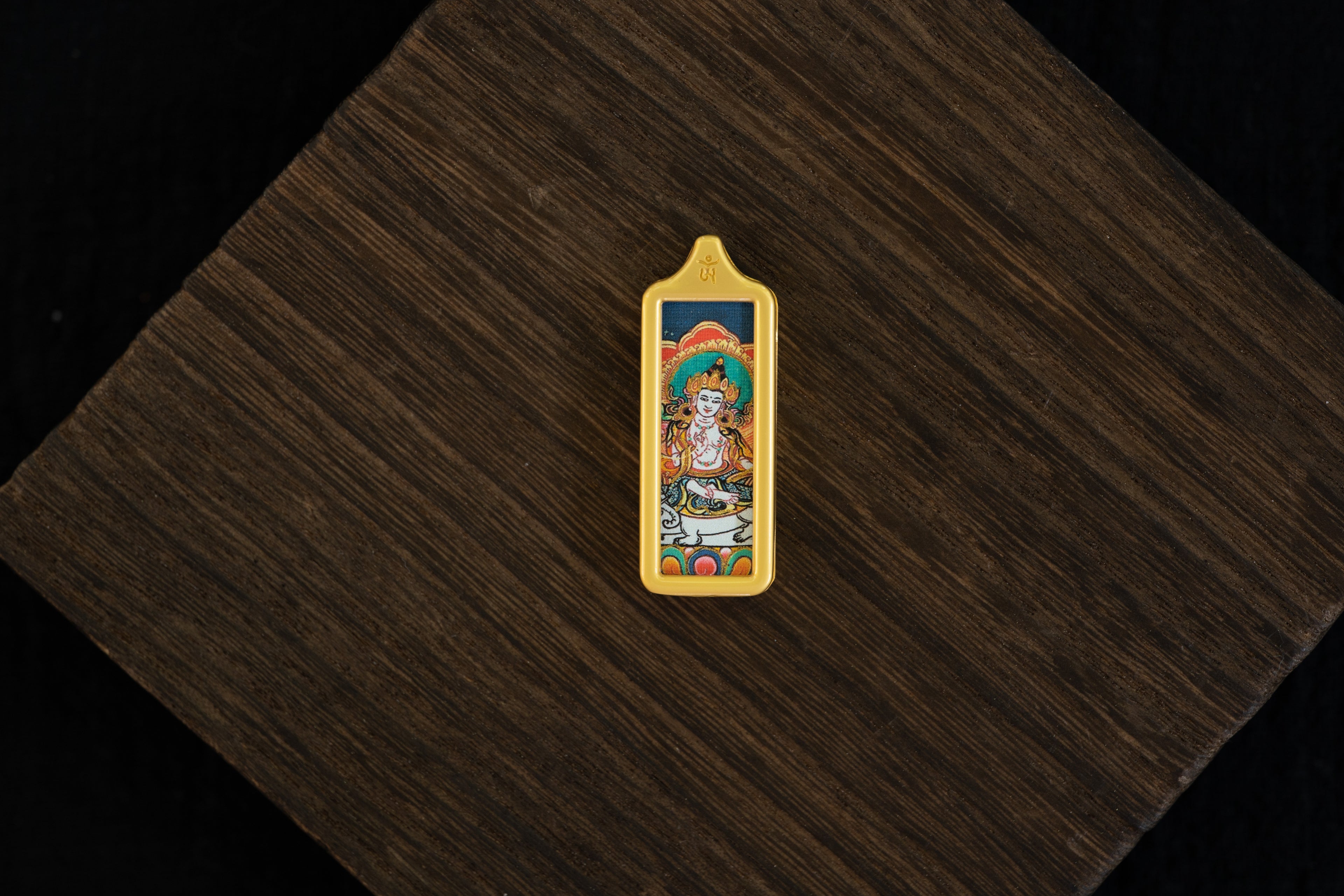 Eight Guardians · Dharma Protectors Series | Samantabhadra Bodhisattva Gold Long Portable Thangka - Purely Handmade with Mineral Pigments - Tibetan Mahayana Vow Deity