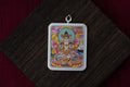 【Eight Guardian Deities · Sheep and Monkey Exclusive】Vairocana Thangka - Tibetan Hand-painted with Natural Mineral Pigments, Silver Edged Rectangular