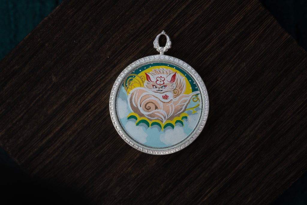 VilamaTang 白狐仙子随身唐卡展示