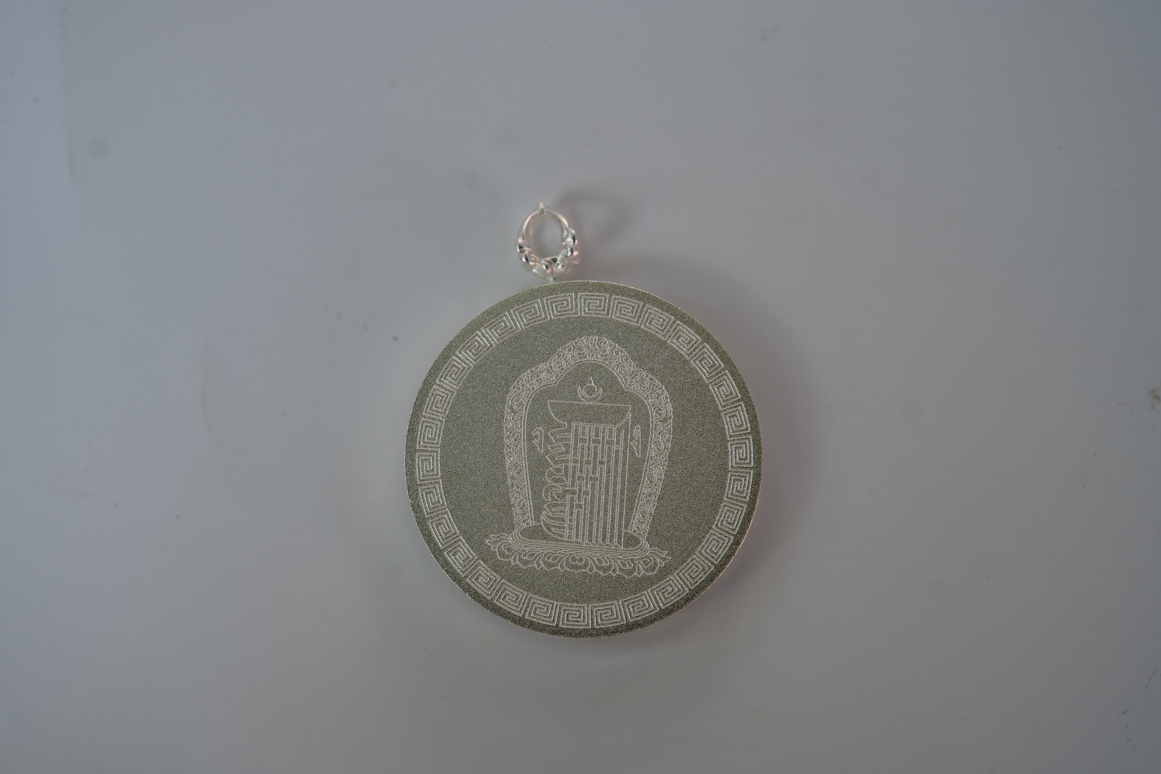 White Fox Spirit Auspicious Thangka Charm｜白狐仙子祥瑞唐卡