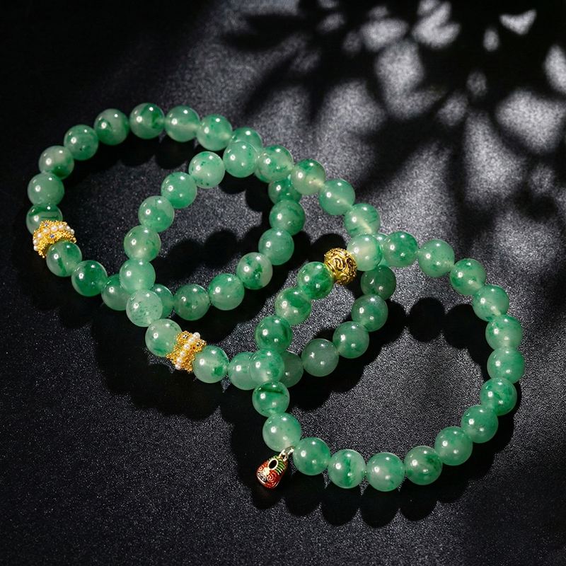 Natural Quartzite · African Green Phantom Bracelet