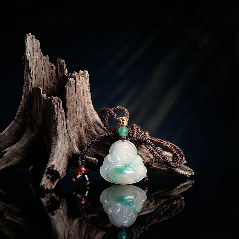 Quartzite "African Jade" Buddha Pendant