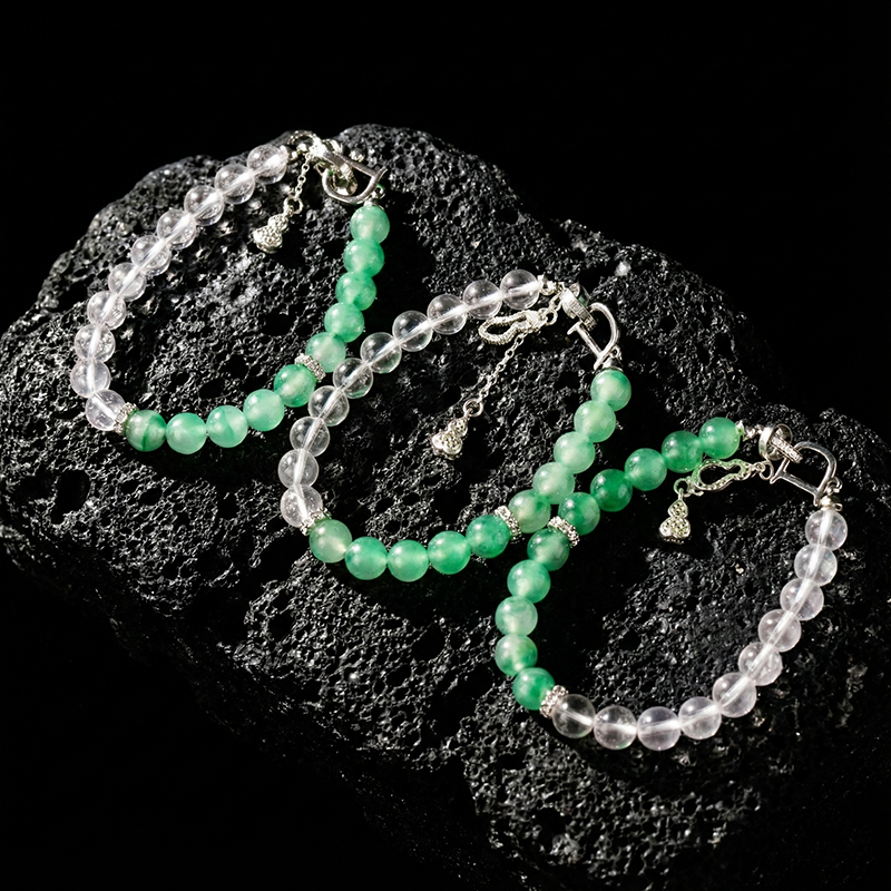 Natural Quartzite Jade - African Jade Bracelet