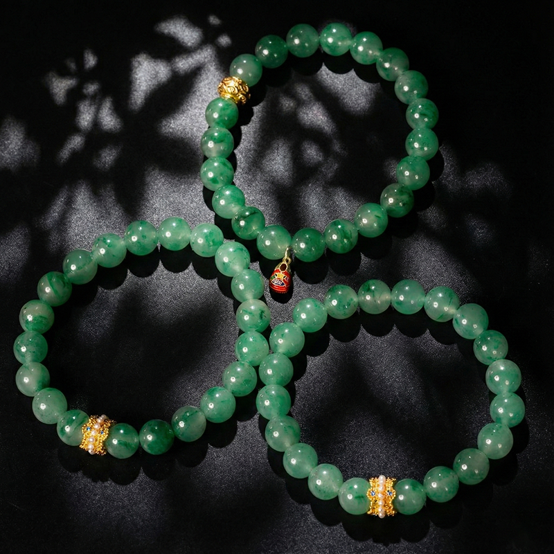 Natural Quartzite · African Green Phantom Bracelet