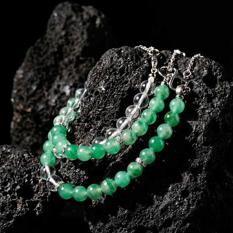 Natural Quartzite Jade - African Jade Bracelet