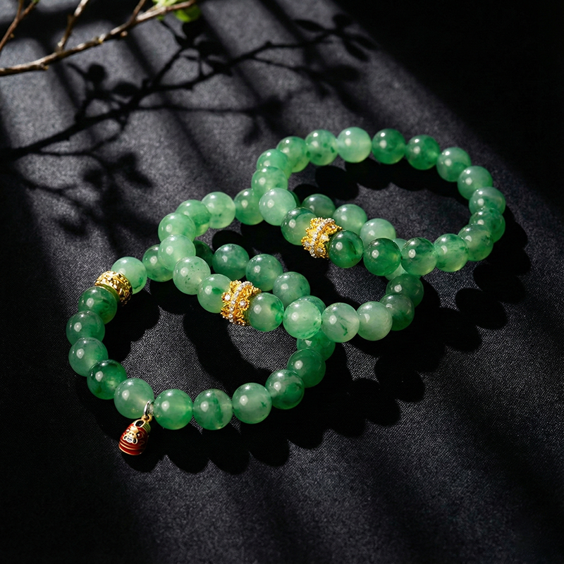 Natural Quartzite · African Green Phantom Bracelet