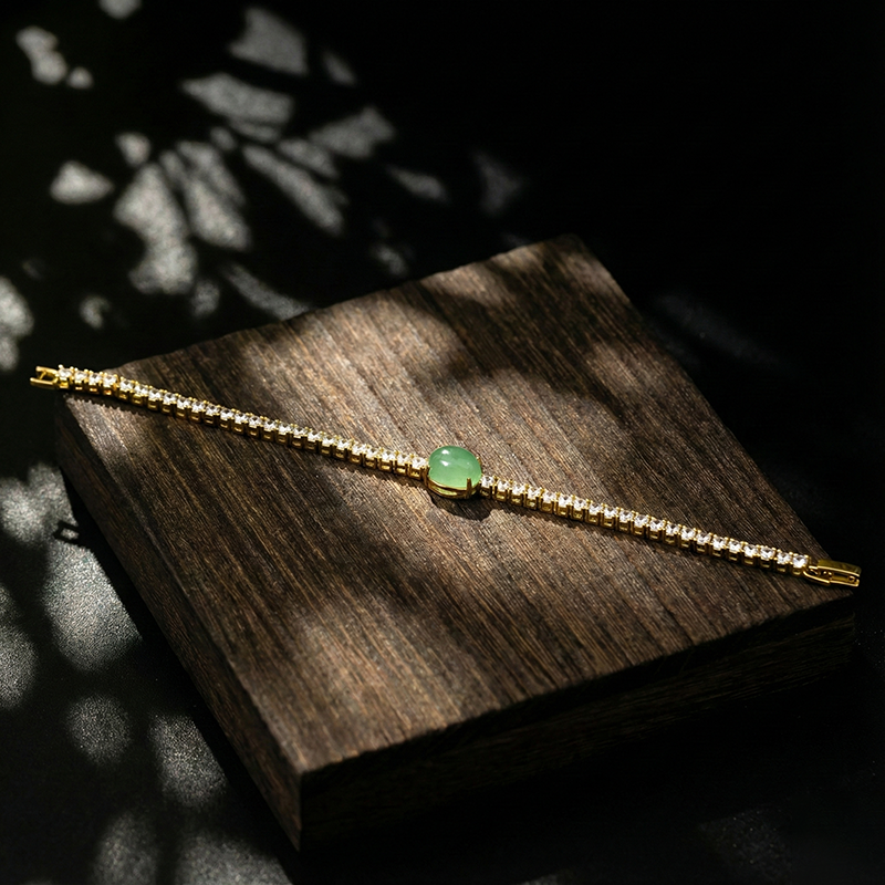 Natural Quartzite Jade · African Green Spirit Bracelet