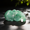 Green Quartzite Horse Success Charm Ornament｜非洲翠马上成功挂件