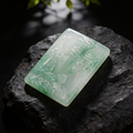 Quartz Jade African Jade Landscape Wushi Pendant