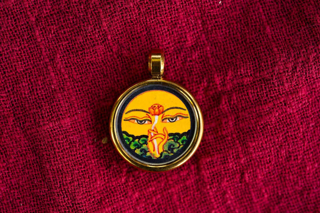 【八大守护·文殊菩萨系列】文殊菩萨佛眼 兔年本命守护 随身唐卡吊坠 · 纯手工矿物颜料