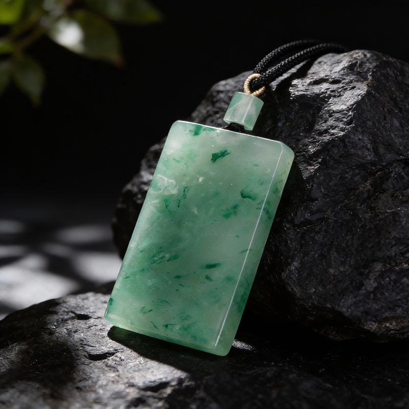 Quartzite African Jade · Wushi Pendant