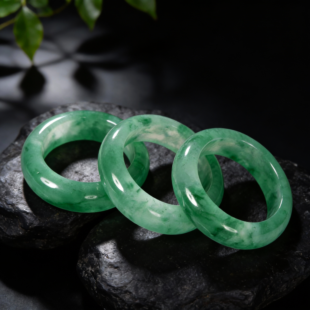 Quartzite Jade African Green Jade · Fingertip Ice Rhythm Ring